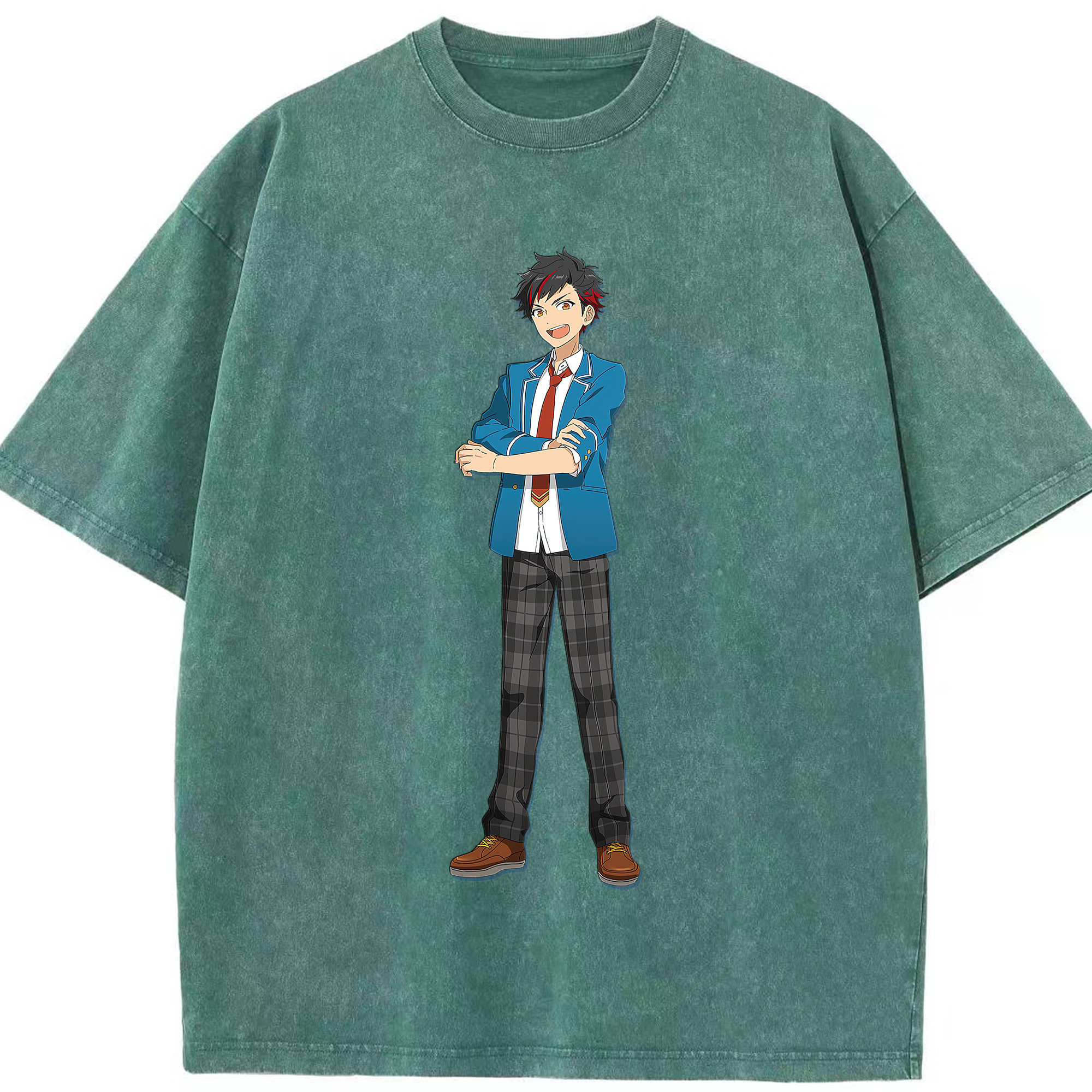（画像用） あんさんぶるスターズ! Ensemble Stars 綿100% ヴィンテージ風 半袖Tシャツ（フロントプリント）